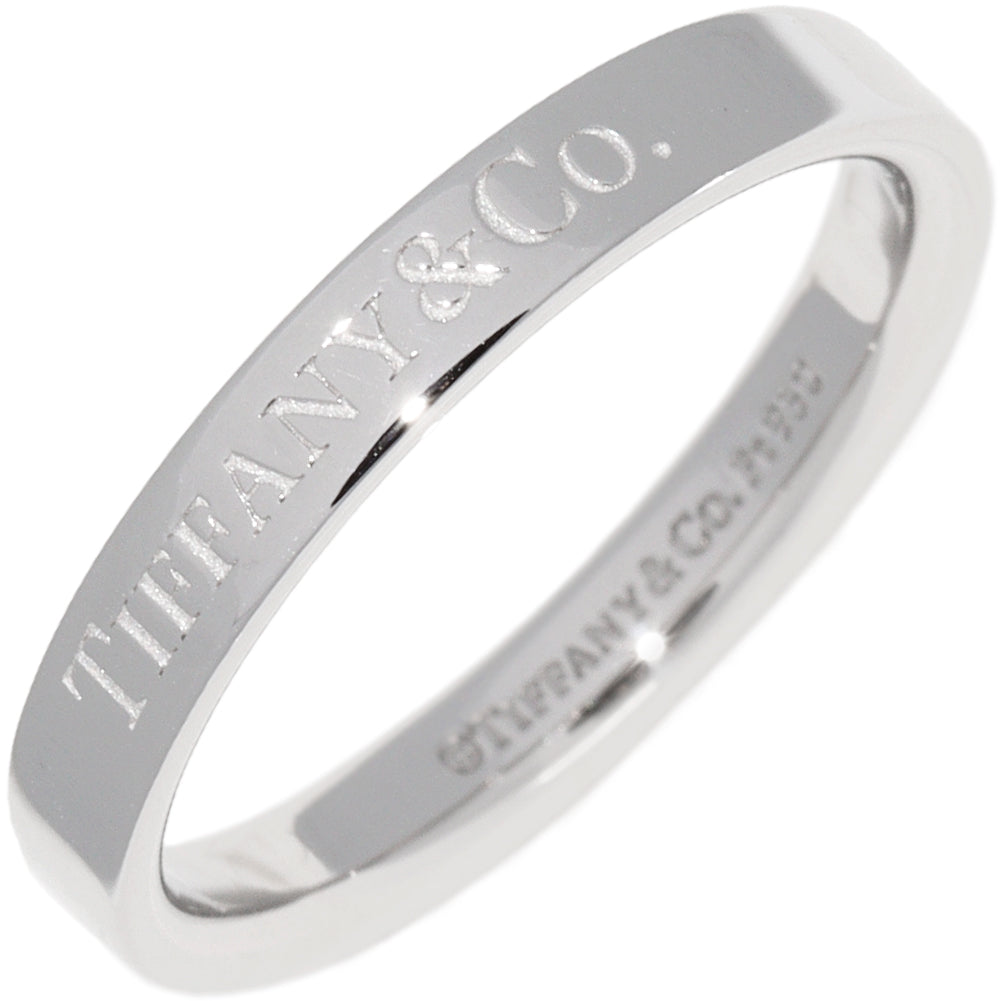 Tiffany & Co Pt950 Flat Band Ring Size 12.5 in Great Condition