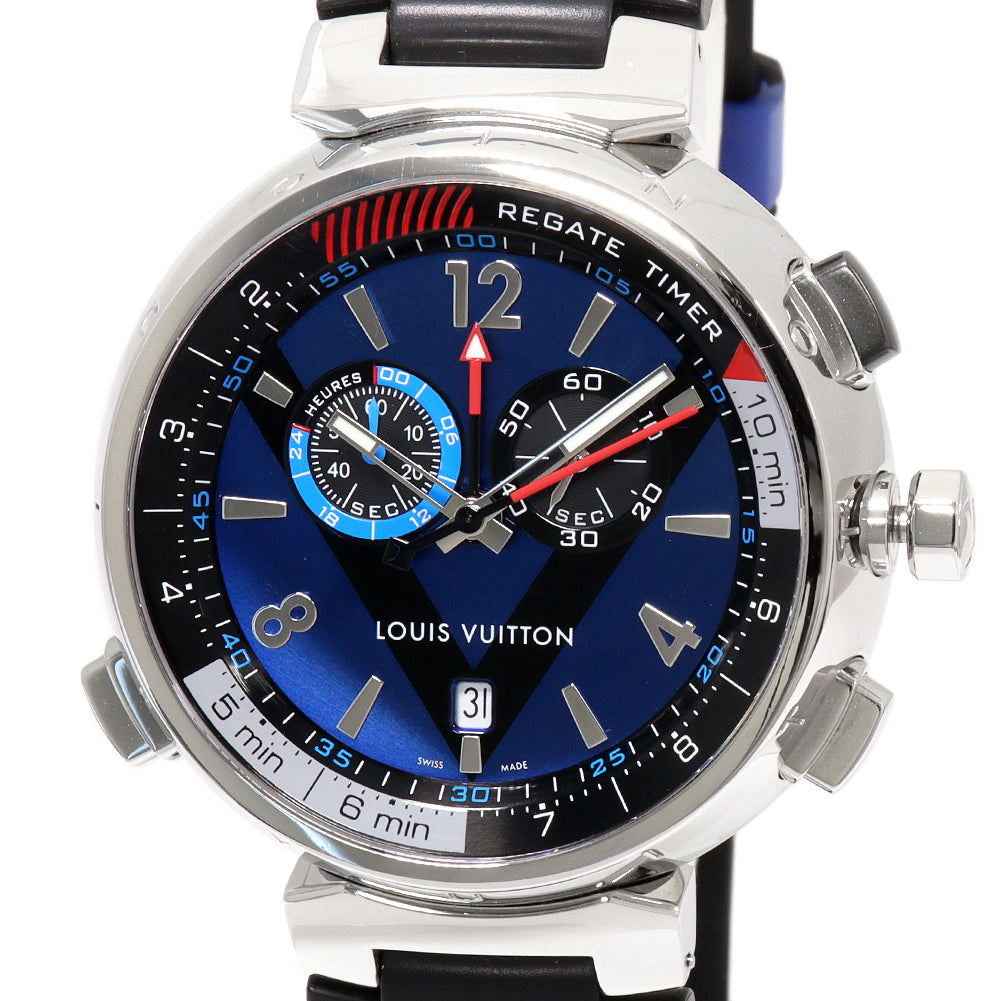 Louis Vuitton Tambour Regatta Q102D Stainless Steel Quartz in Great Condition