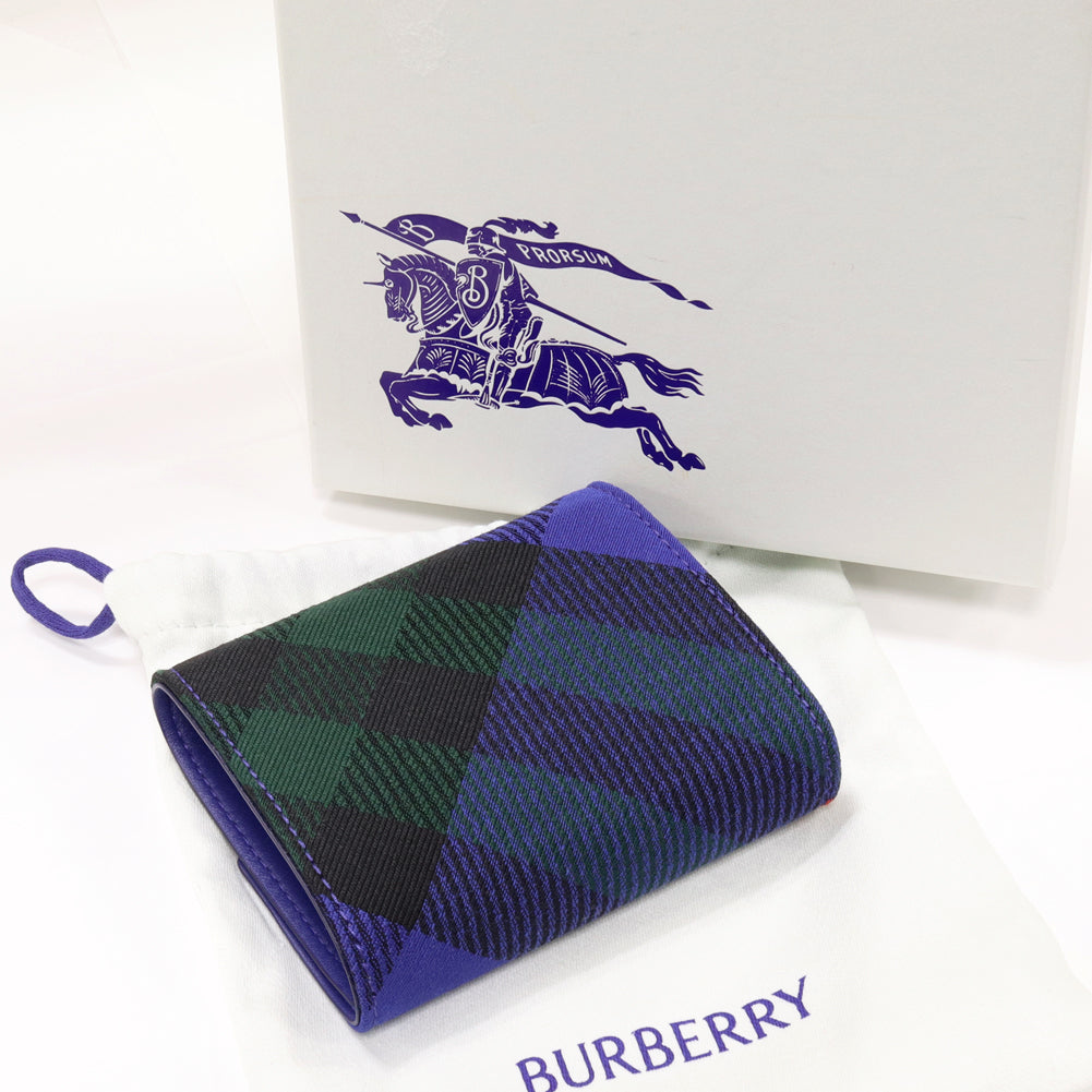 Burberry Canvas Calf Bifold Wallet 80860041 in Pristine Condition