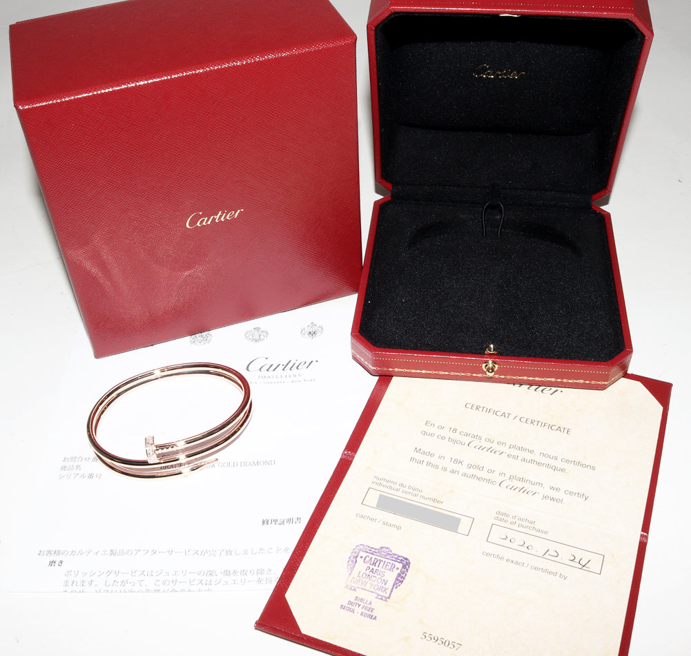 Cartier K18PG Diamond Bracelet Bangle N67084