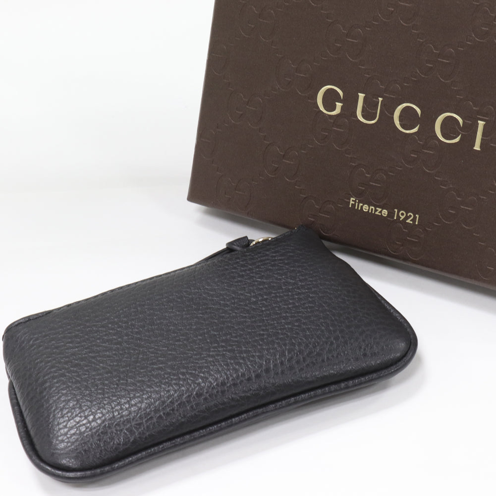 Gucci Calf Coin Case with Key Ring 368879 in Pristine Condition