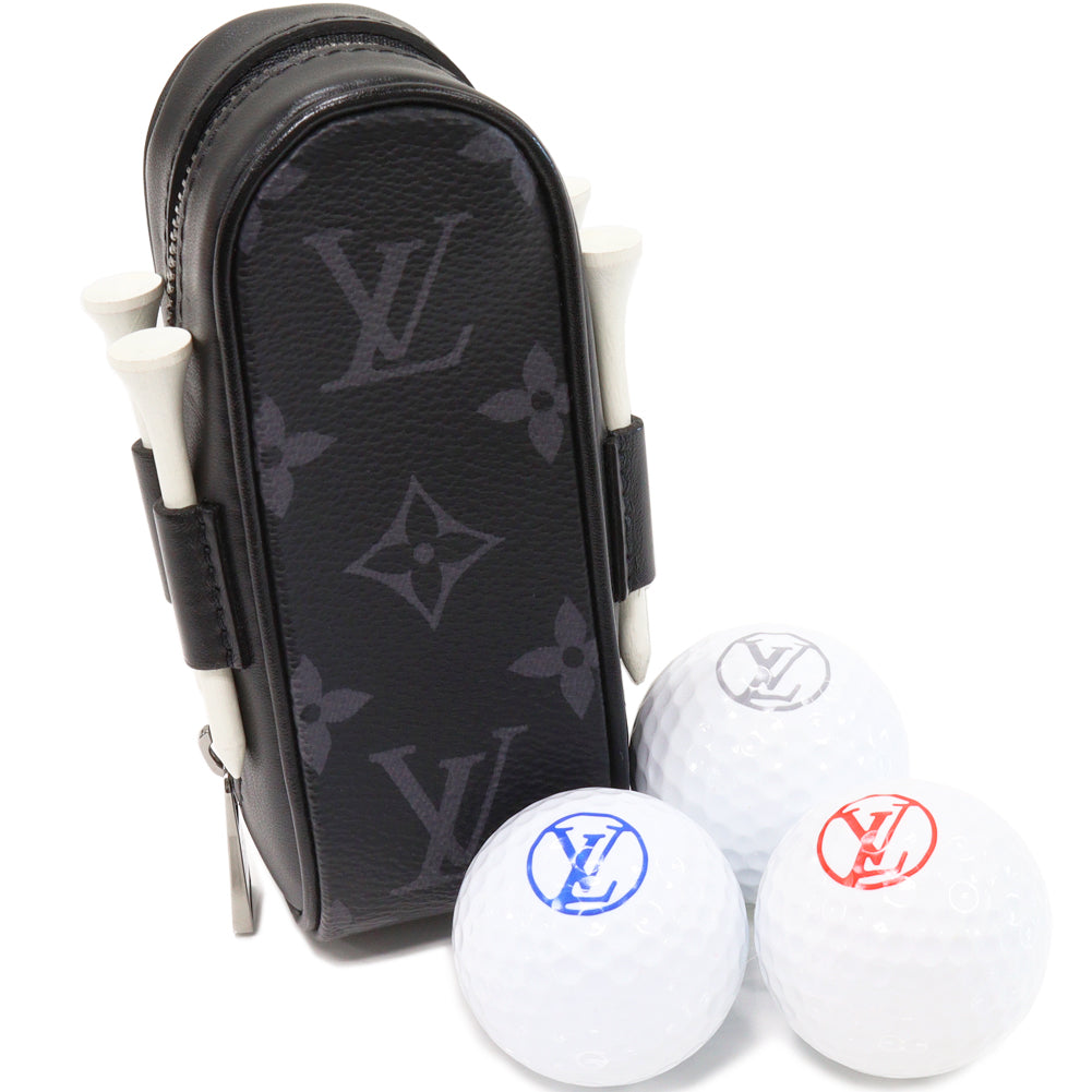 Louis Vuitton Monogram Golf Ball Case GI0344 in Pristine Condition