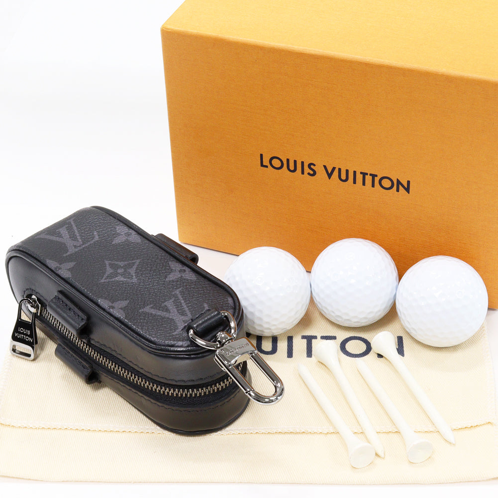 Louis Vuitton Monogram Golf Ball Case GI0344 in Pristine Condition