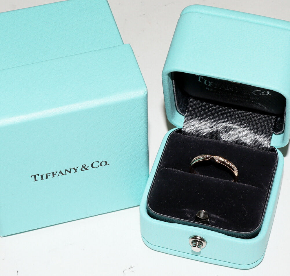 Tiffany & Co K18PG Diamond Ring 9