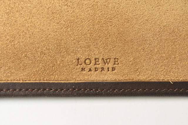 Loewe Leather Clutch Pouch/Flat Pouch Beige/Brown in Great Condition