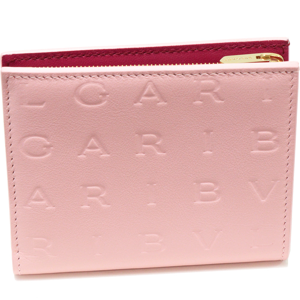 Bvlgari Compact Wallet Calf Pink Magenta