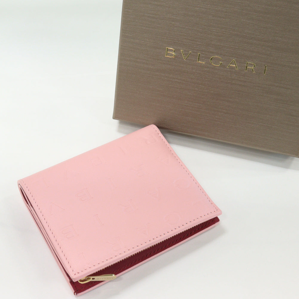 Bvlgari Compact Wallet Calf Pink Magenta