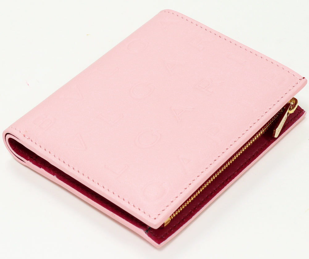 Bvlgari Compact Wallet Calf Pink Magenta