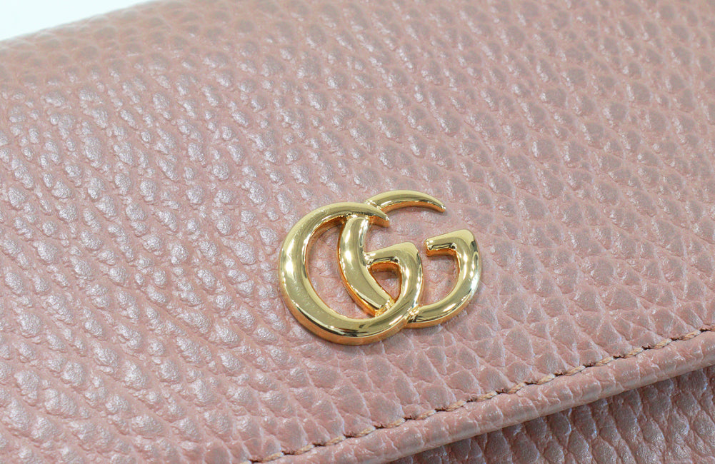 Gucci GG Marmont Compact Trifold Wallet Dusty Pink 644407 in Pristine Condition