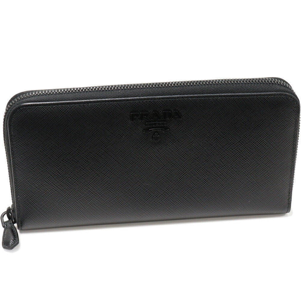 Prada Saffiano Shine Leather Wallet Black 1ML506