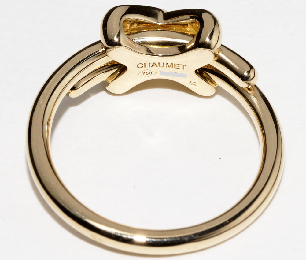 Chaumet K18YG Diamond Ring 52 in Great Condition