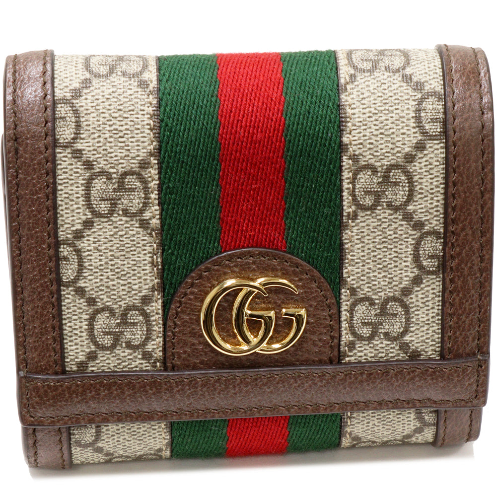 Gucci PVC Canvas Bifold Wallet with L-Zip in Pristine Condition