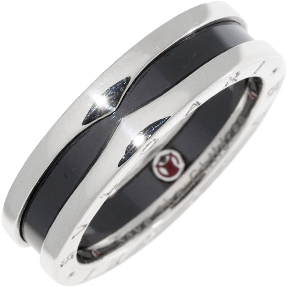 Bvlgari Silver 925 Black Ceramic Save the Children Ring B.zero1 in Great Condition