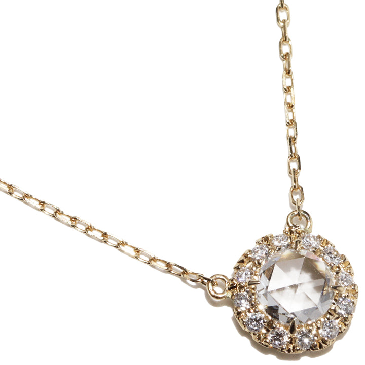 Aker K18YG Diamond Pendant Necklace