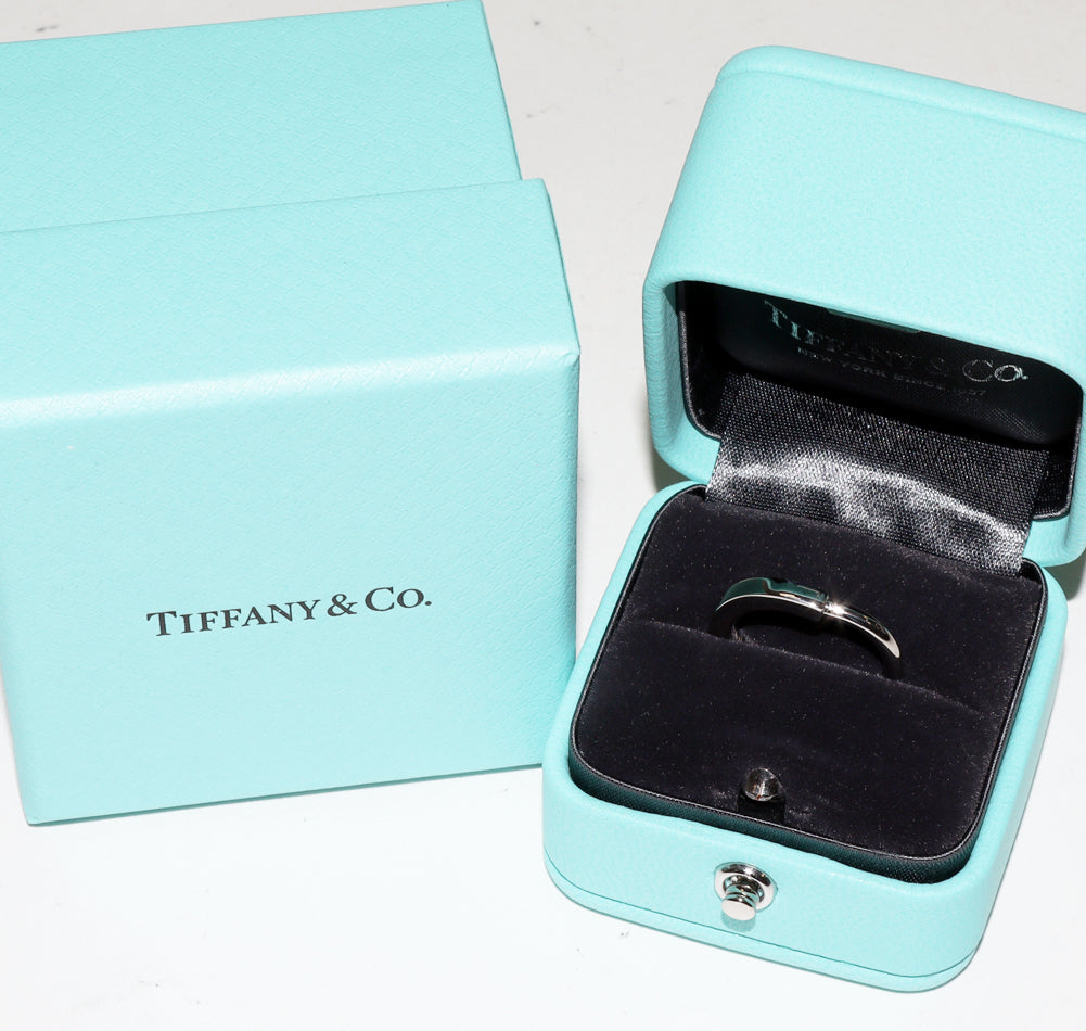 Tiffany & Co K18WG Rock Ring Size 8