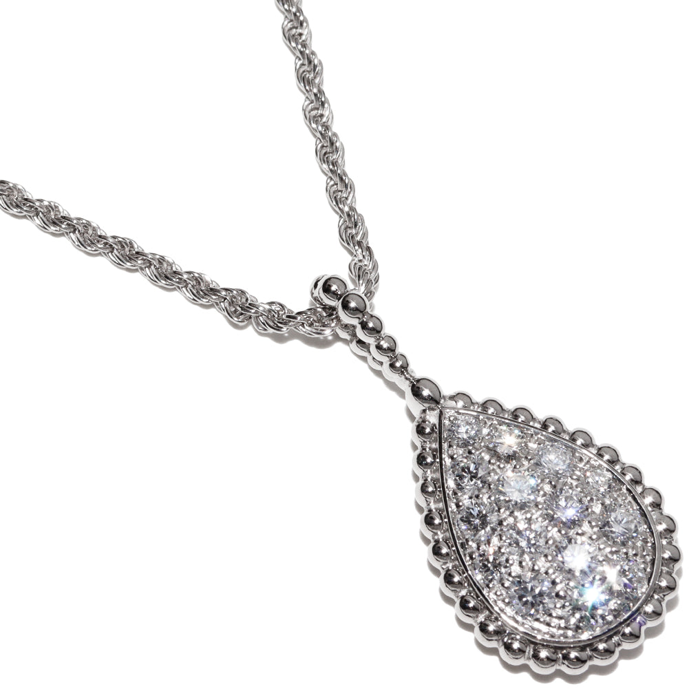 Bvlgari K18WG Diamond Pendant Necklace JPN00555 in Great Condition