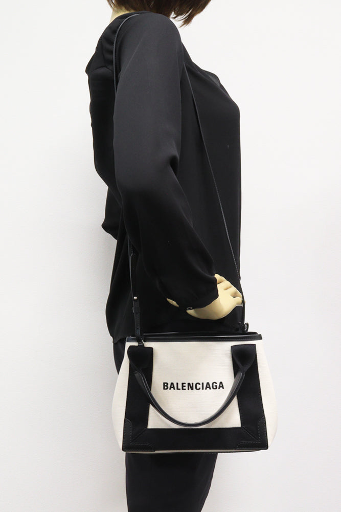 Balenciaga Canvas Calfskin Hand Tote Bag 390346 in Pristine Condition