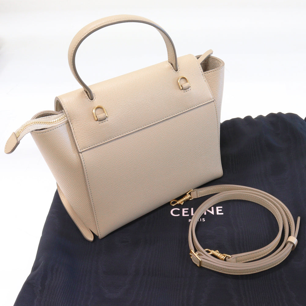 Celine Grain Calf Handbag Shoulder Belt Bag Nano