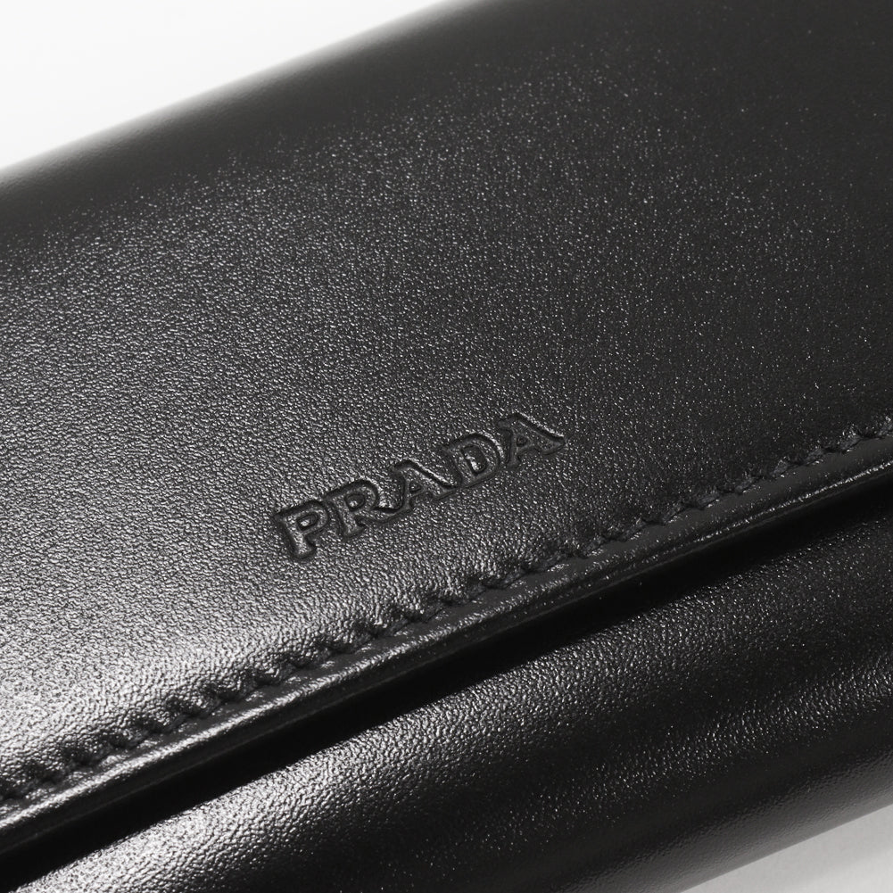 Prada 6 Key Case Vitelobox Calf Nero Black M25U in Pristine Condition