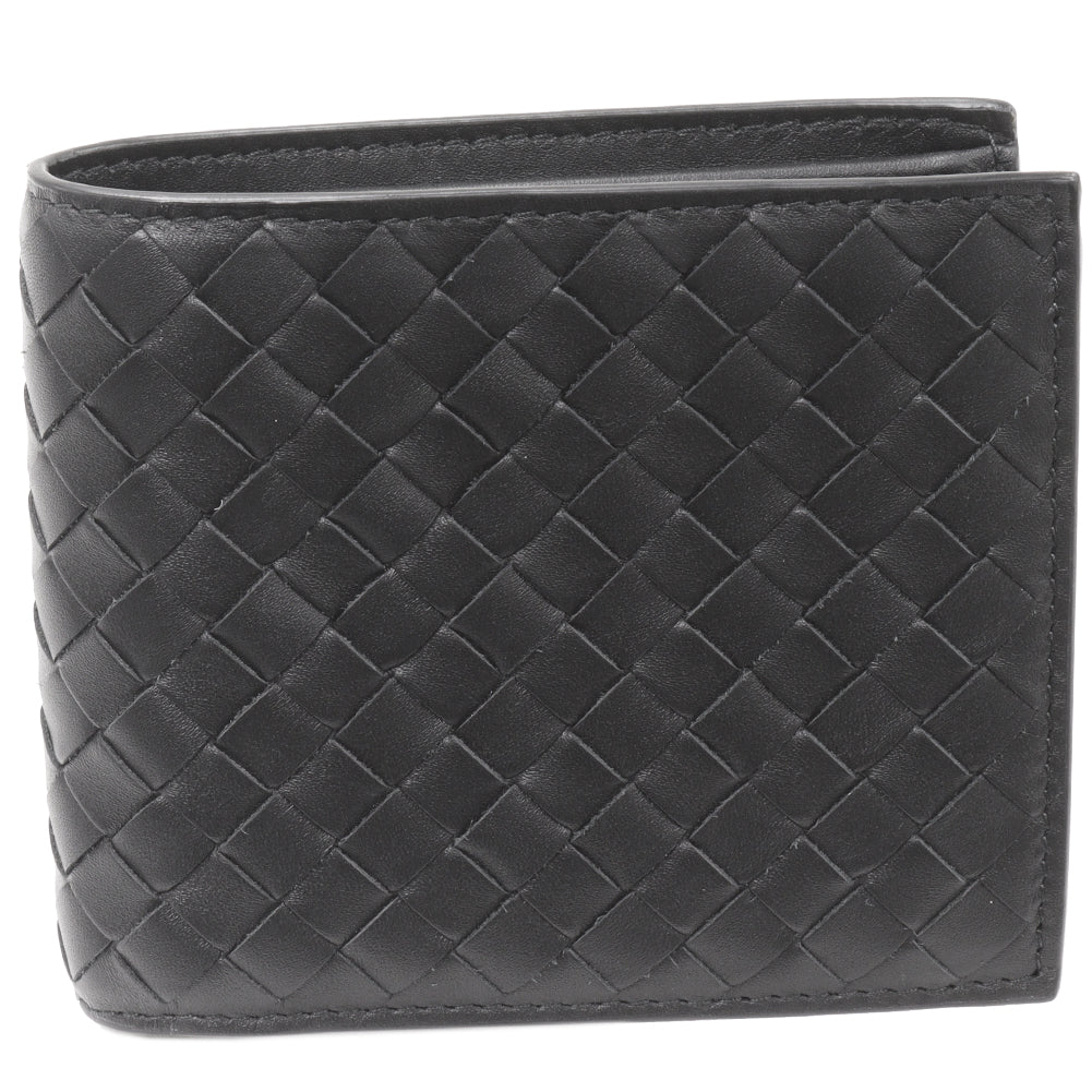 Bottega Veneta Intrecciato Leather Bifold Wallet Black