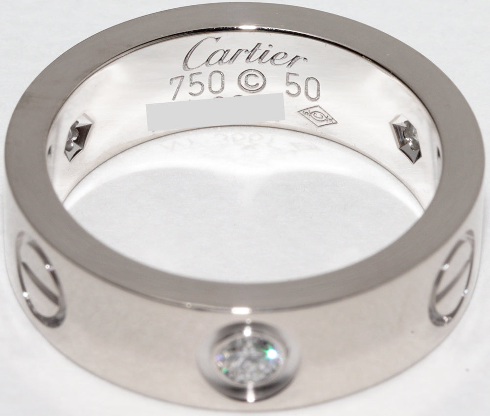 Cartier K18WG Diamond Ring B40325 in Great Condition