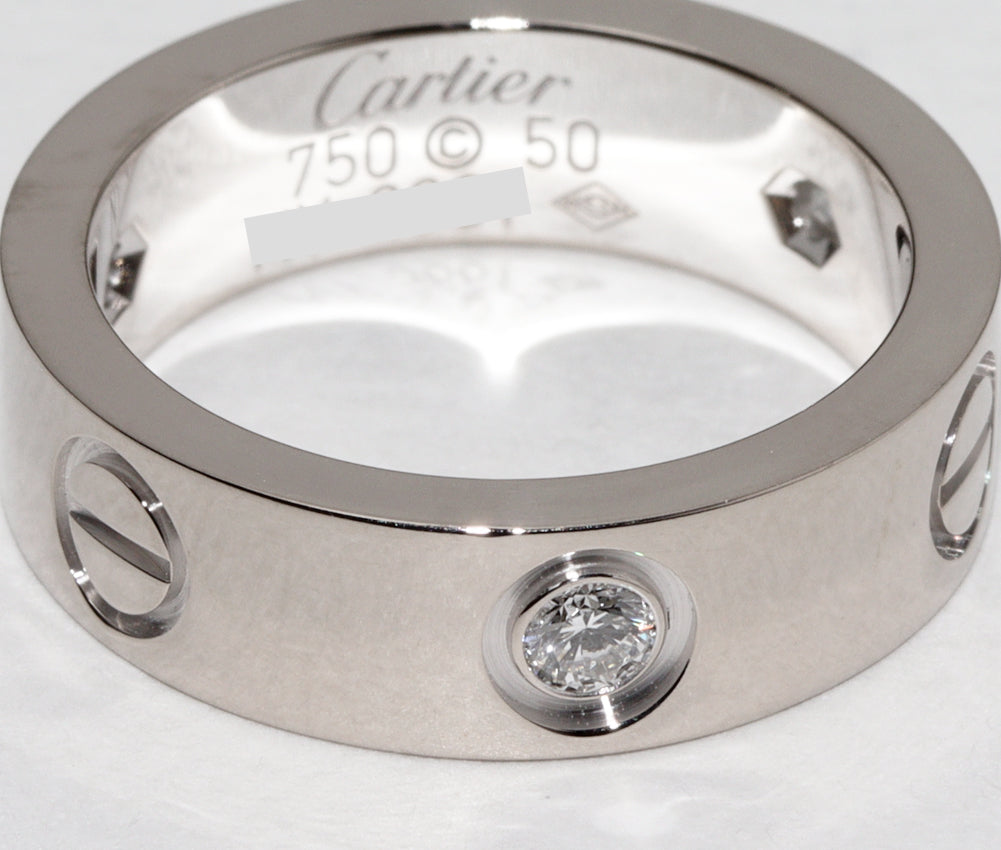 Cartier K18WG Diamond Ring B40325 in Great Condition