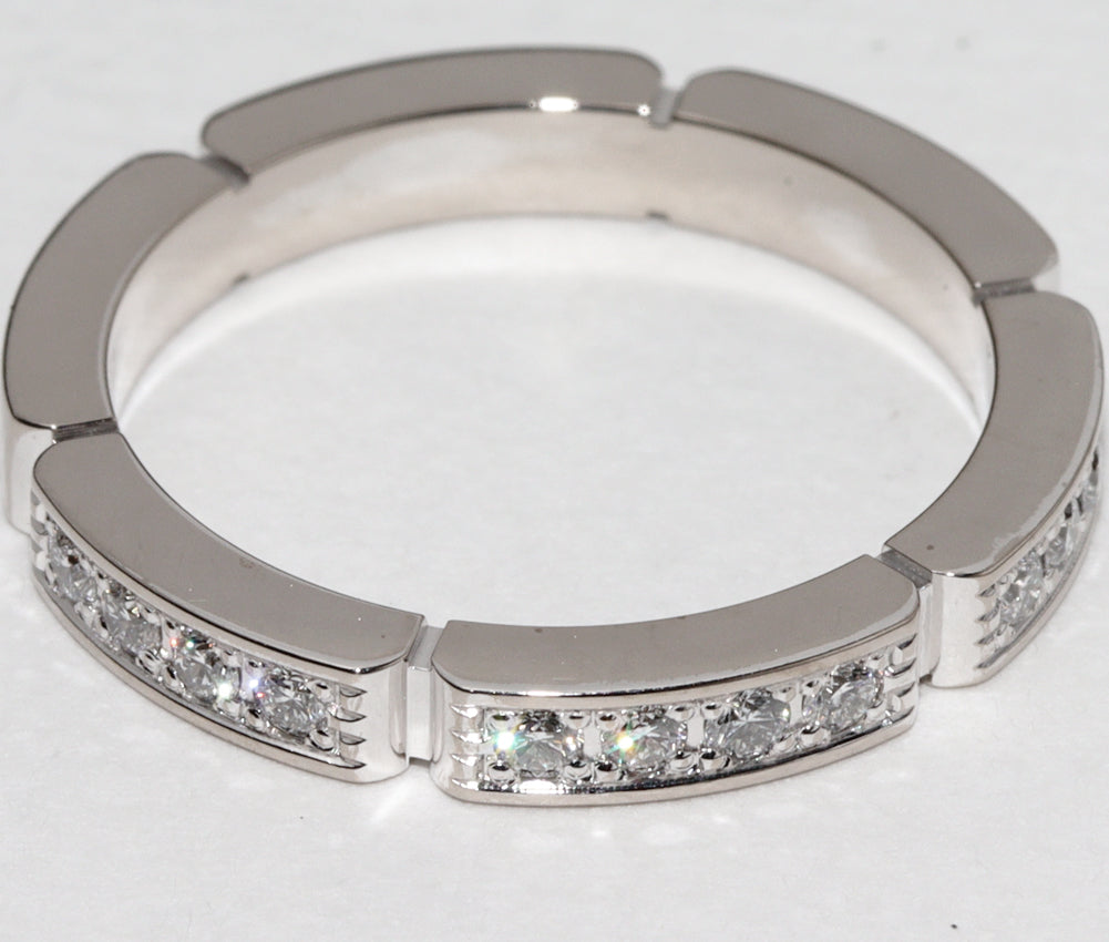 Cartier K18WG Diamond Wedding Ring B42210 in Great Condition