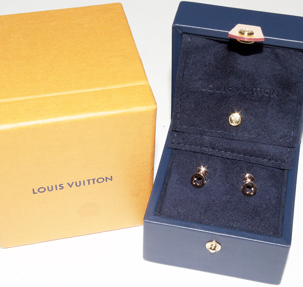 Louis Vuitton K18PG Earrings Q96579 in Great Condition