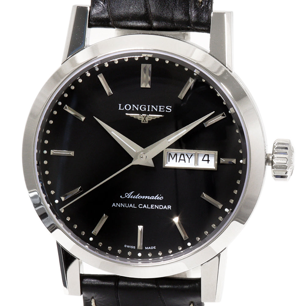 Longines 1832 Automatic Stainless Steel Leather Watch L4.827.4.52.0 in Pristine Condition