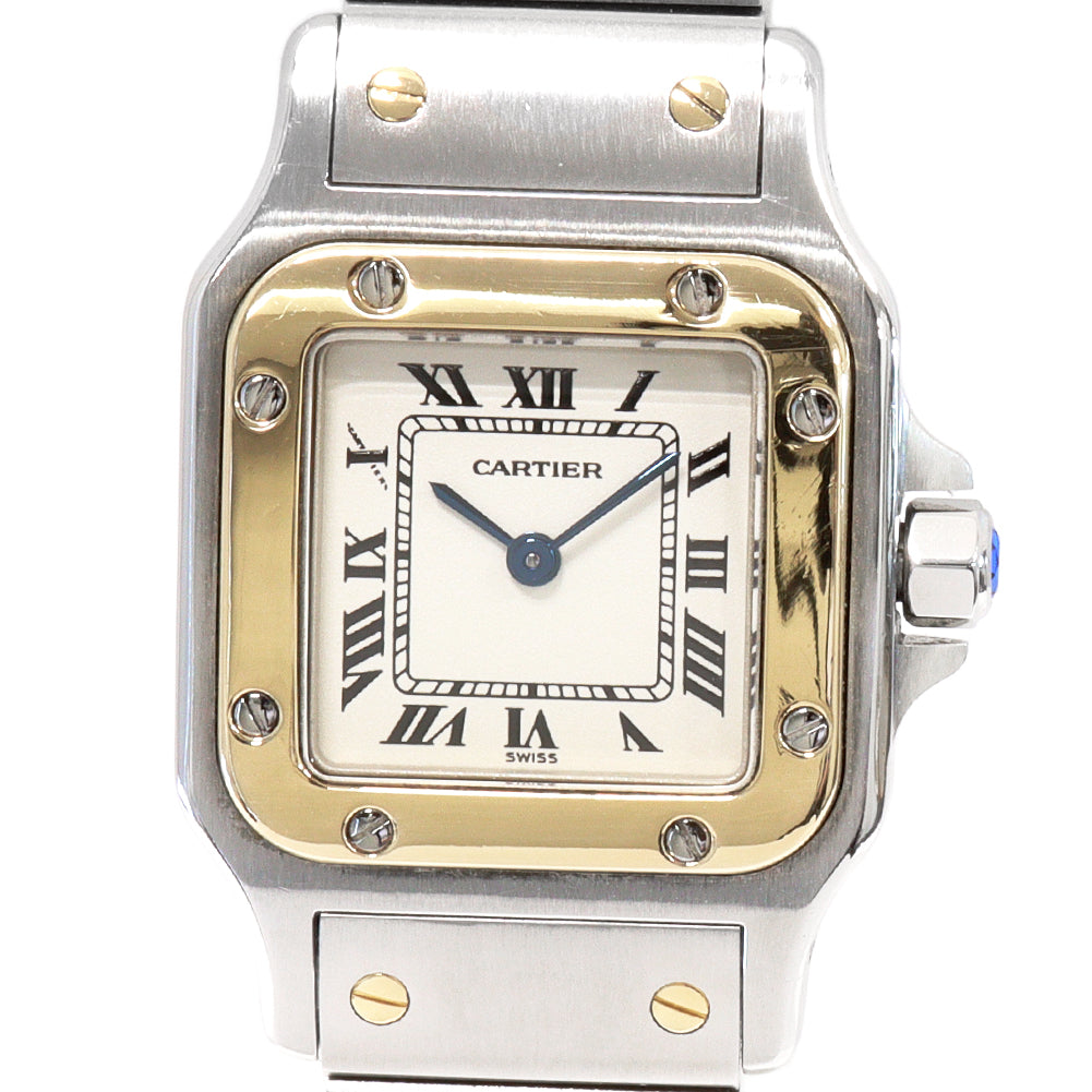 Cartier Santos Galbee SM W20012C4 Quartz Stainless Steel Yellow Gold in Great Condition