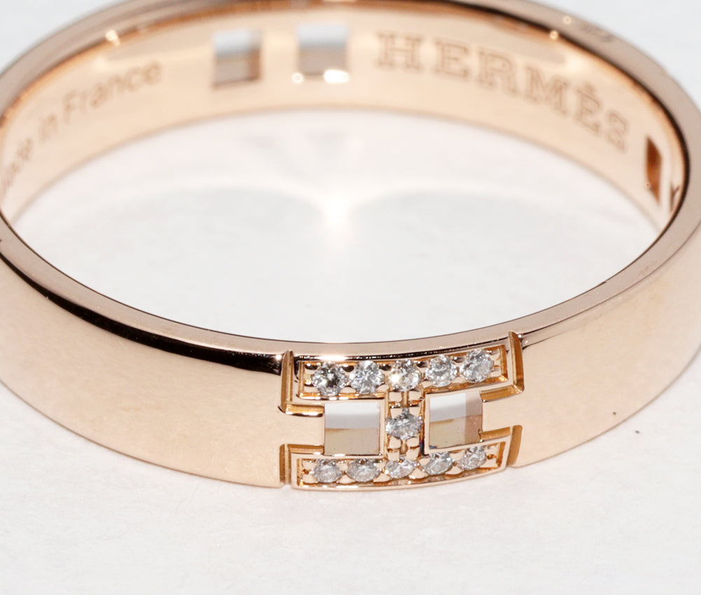 Hermes K18PG Pink Gold Diamond Ever Hercules Ring H119852B