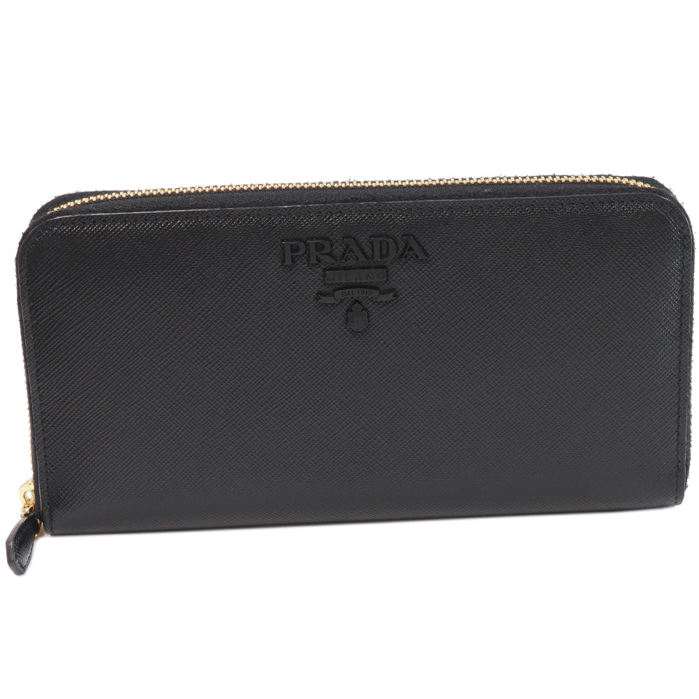 Prada Saffiano Shine Calf Leather Long Wallet 1ML506 in Pristine Condition