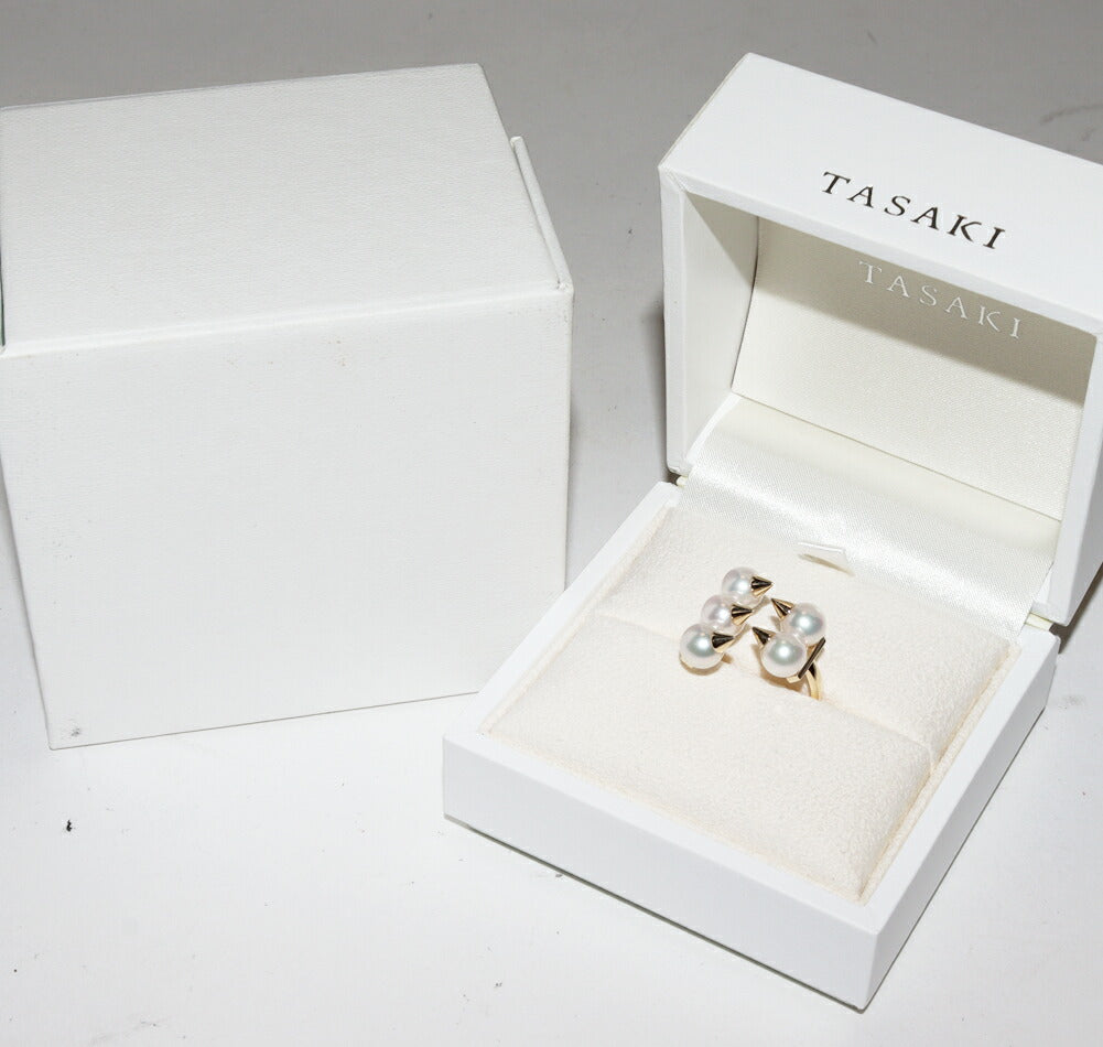 Tasaki K18YG Akoya Pearl Ring