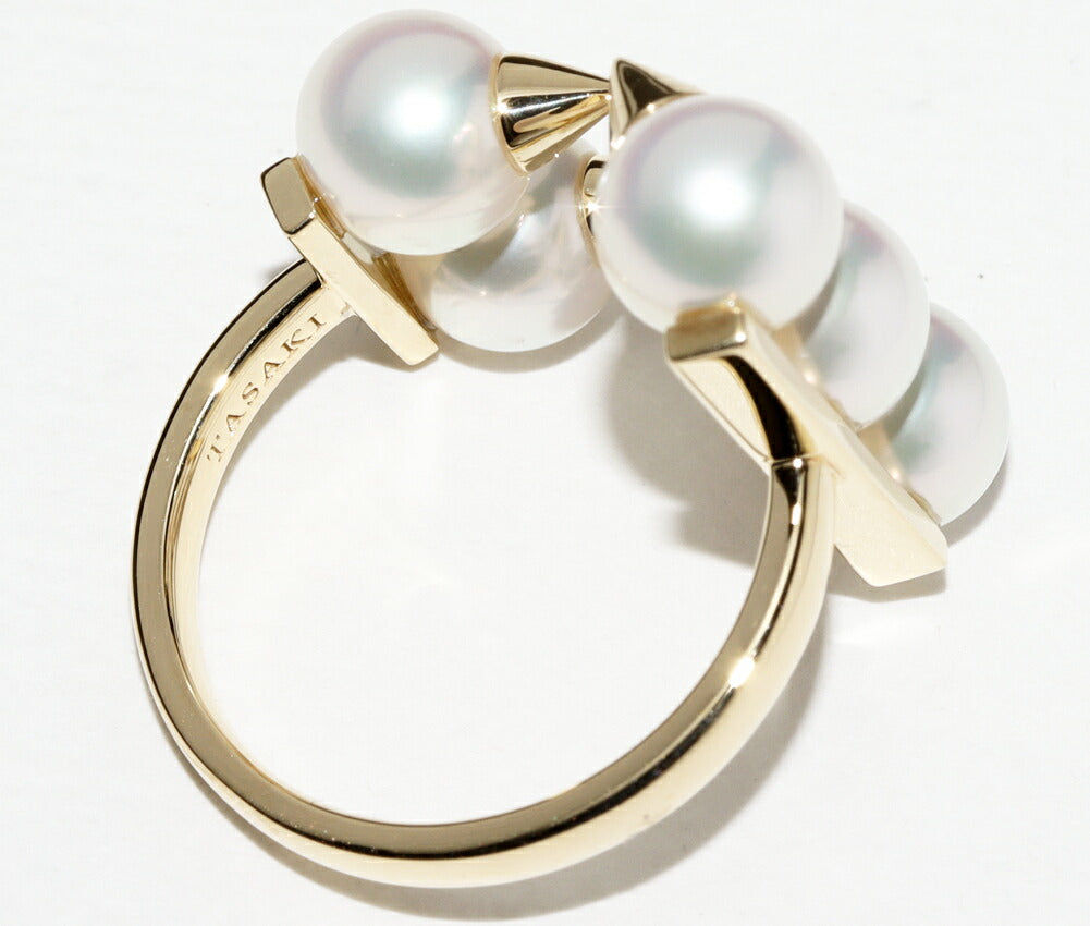 Tasaki K18YG Akoya Pearl Ring