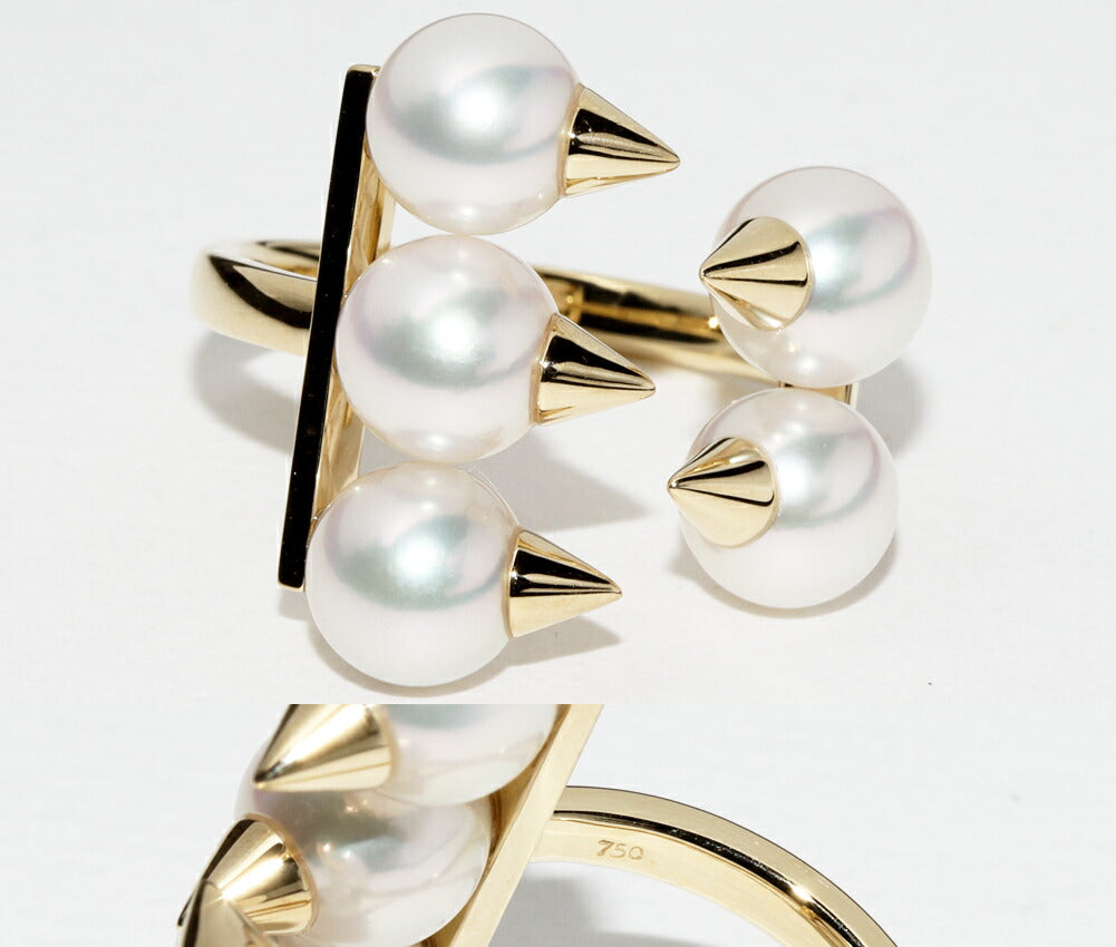 Tasaki K18YG Akoya Pearl Ring