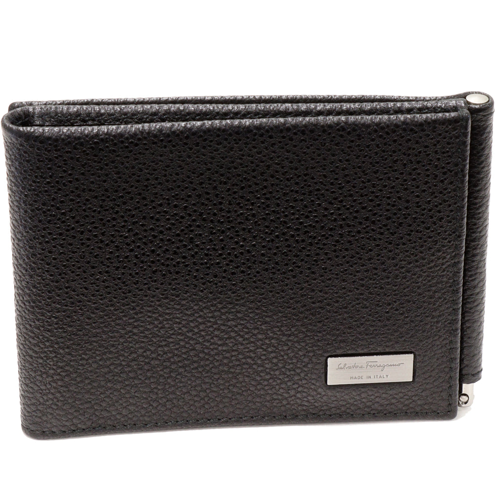 Salvatore Ferragamo Calf Money Clip Card Case