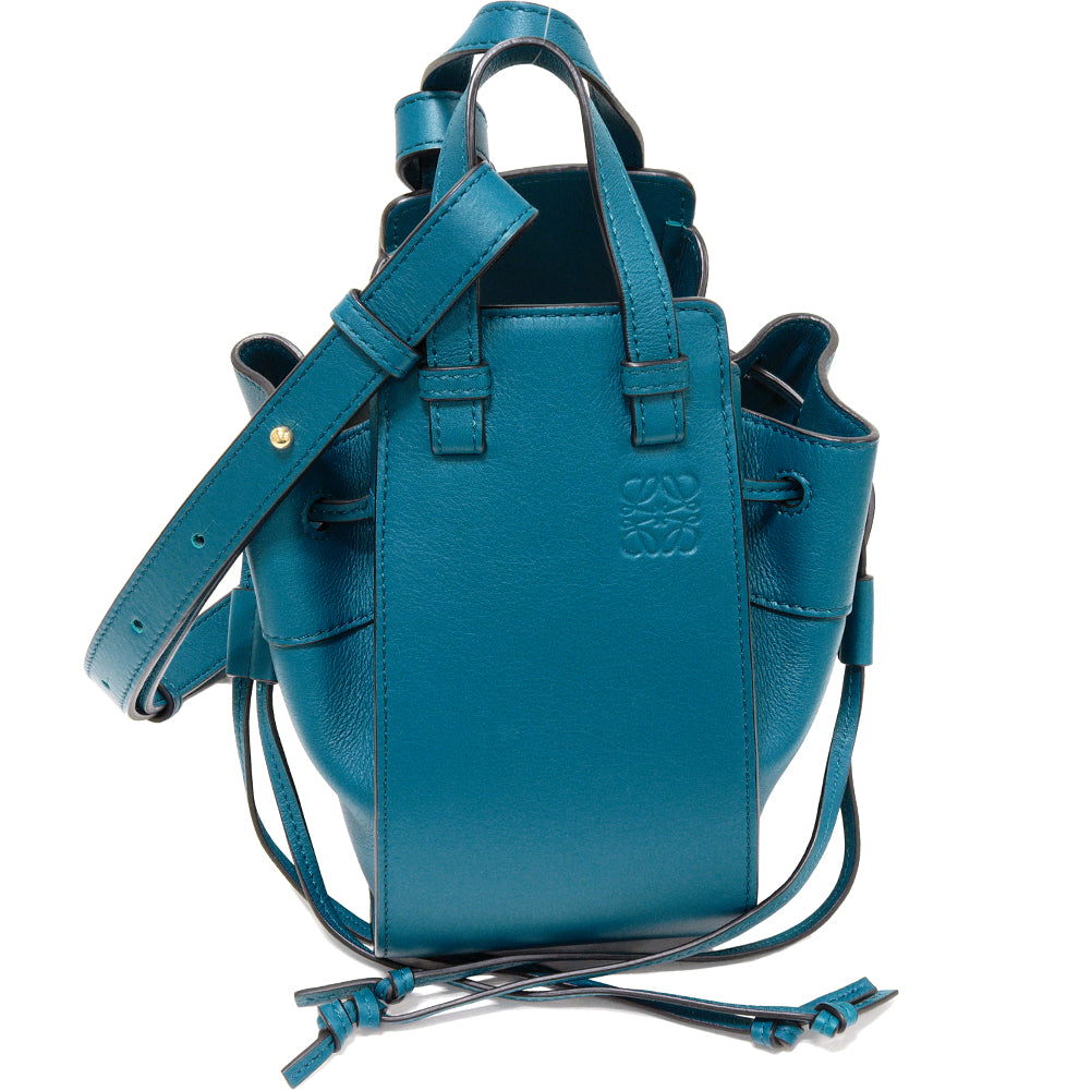 Loewe Mini Hammock Drawstring Shoulder Bag Blue