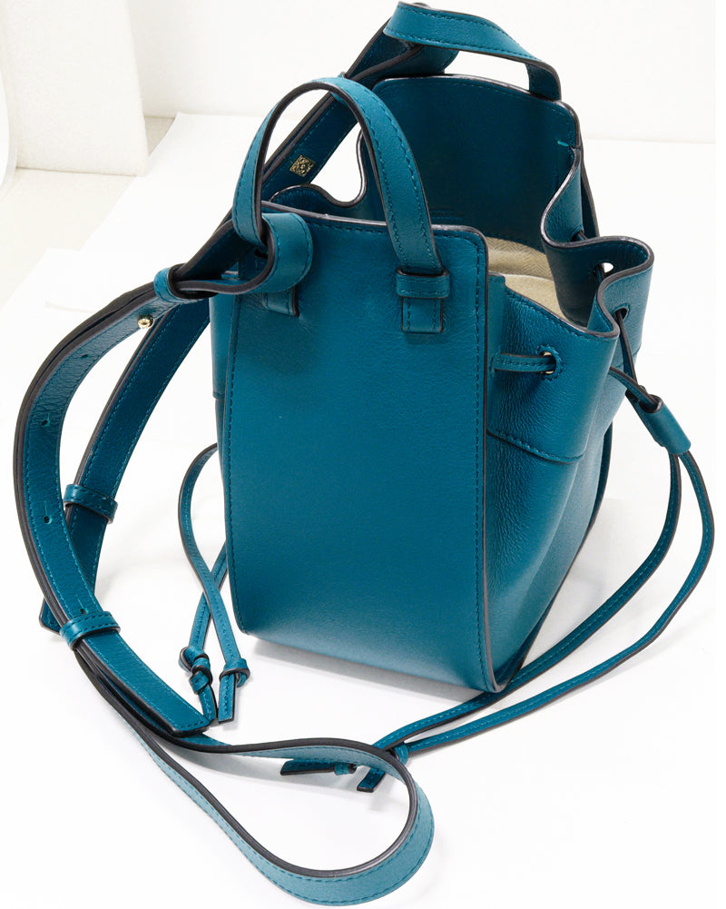 Loewe Mini Hammock Drawstring Shoulder Bag Blue