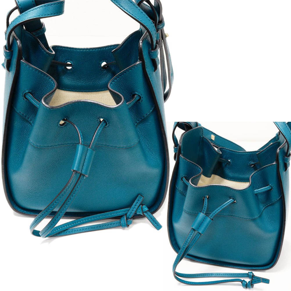 Loewe Mini Hammock Drawstring Shoulder Bag Blue