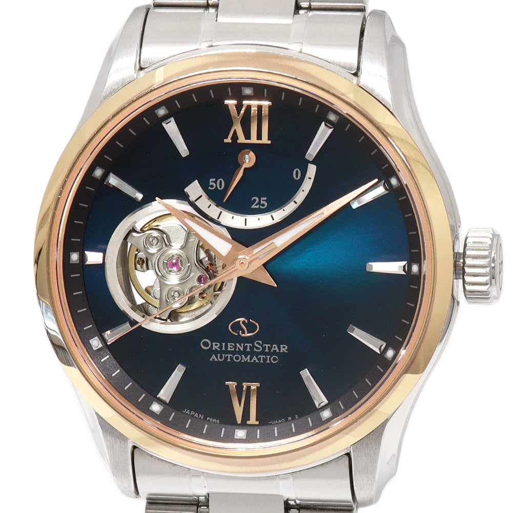 Orient Star Contemporary Collection Semi-Skeleton Moving Blue Automatic Watch RK-AT0016L in Great Condition