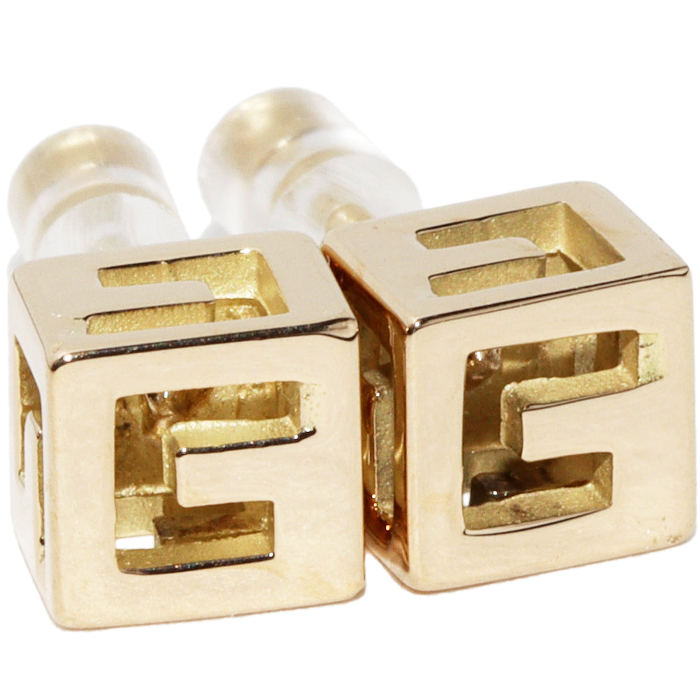 Gucci K18YG GG Cube Earrings in Great Condition