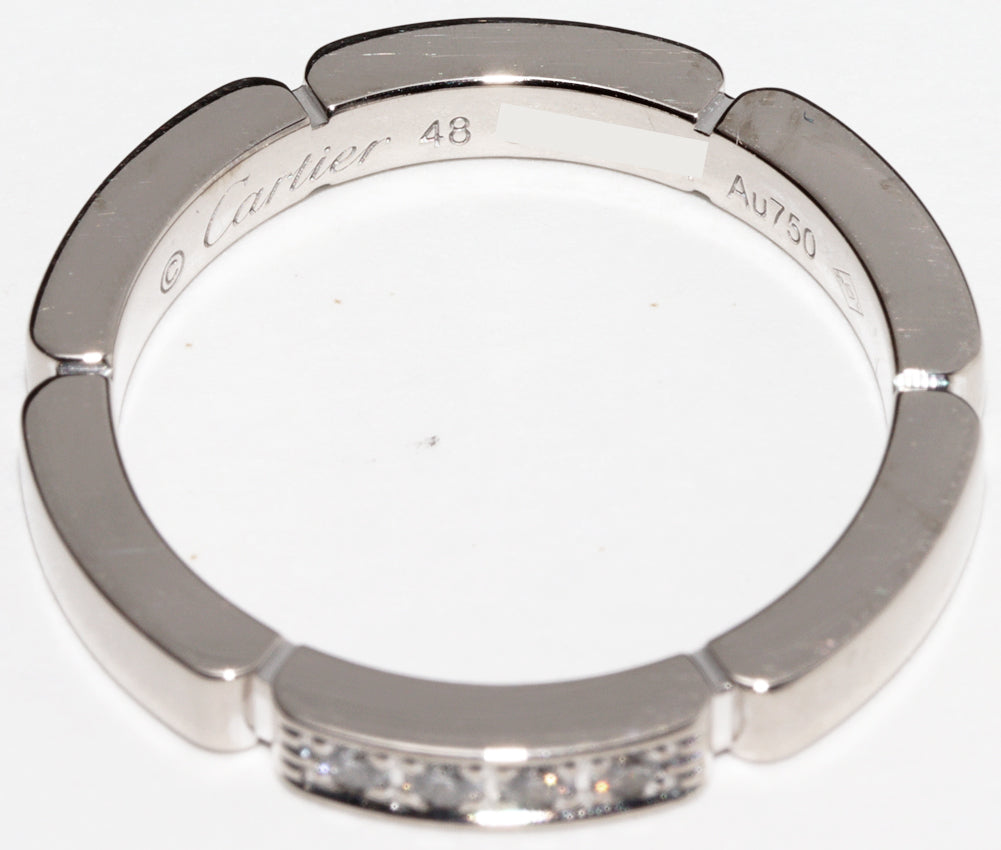 Cartier K18WG Diamond Wedding Ring B40804 in Great Condition