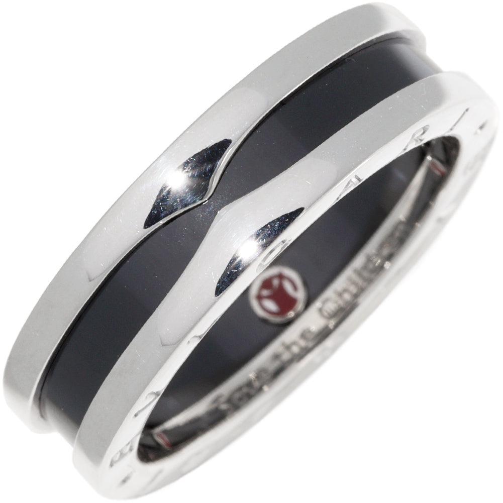 Bvlgari SV Silver 925 Black Ceramic Save the Children Ring B.zero1 in Great Condition