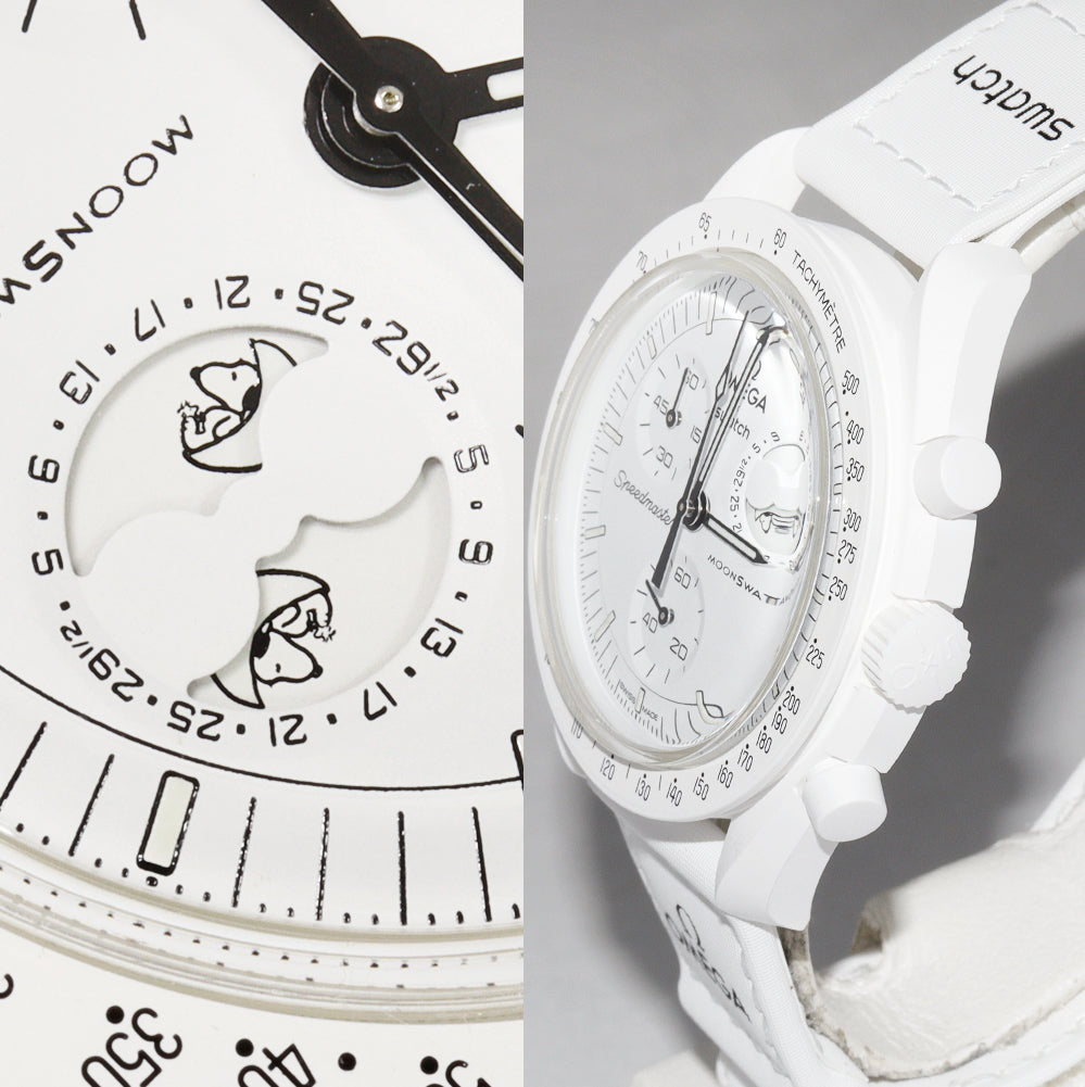 Omega x Swatch Speedmaster Mission to the Moon Phase Full Moon Snoopy Collaboration SO33W700