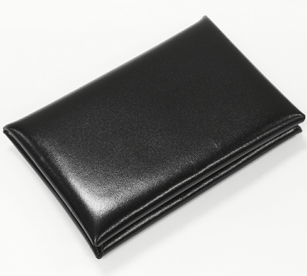 Hermes Calvi Box Calf Card Case Black