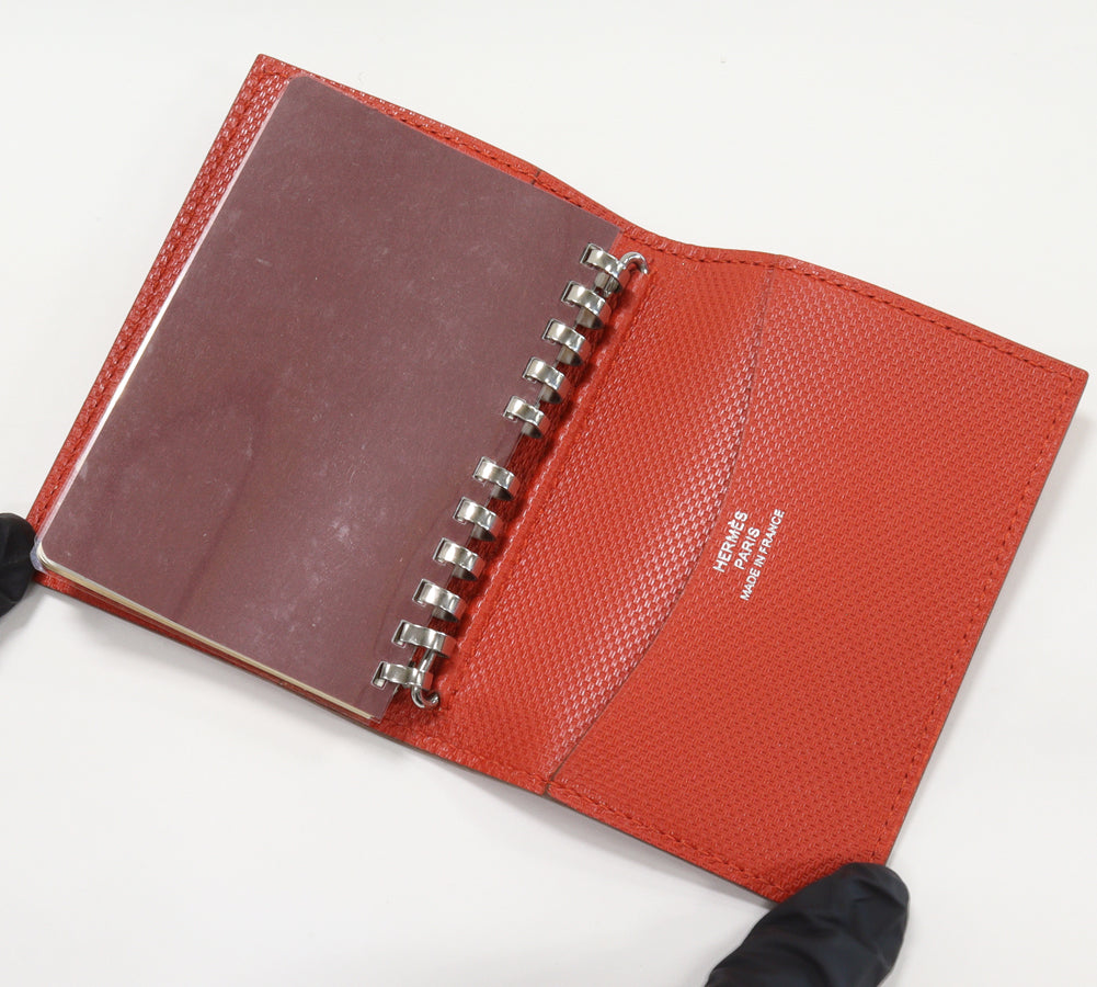 Hermes Agenda PM Notebook Cover Grand Ash Silver Hardware in Pristine Condition