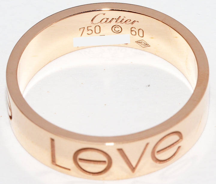 Cartier K18PG LOVE Ring 19.5 Size in Great Condition