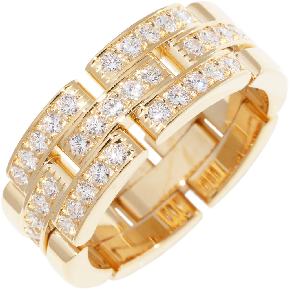 Cartier K18YG Diamond Maillon Panthere Ring B41271