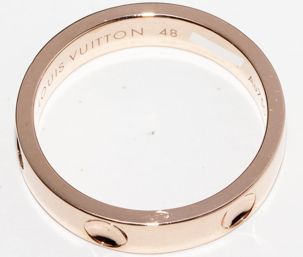 Louis Vuitton K18PG Alliance Empreinte Ring Q9F03B in Great Condition