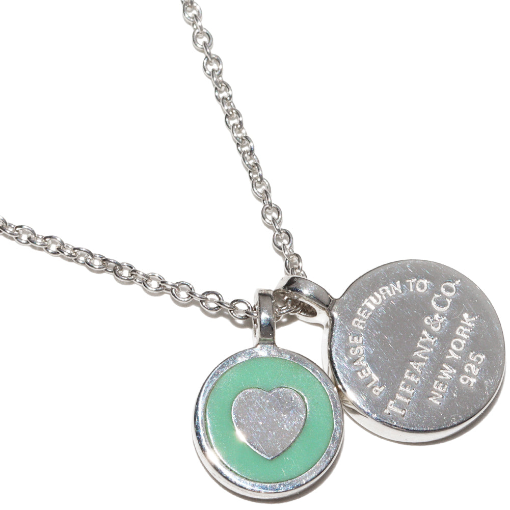 Tiffany & Co Enamel Silver Pendant Necklace